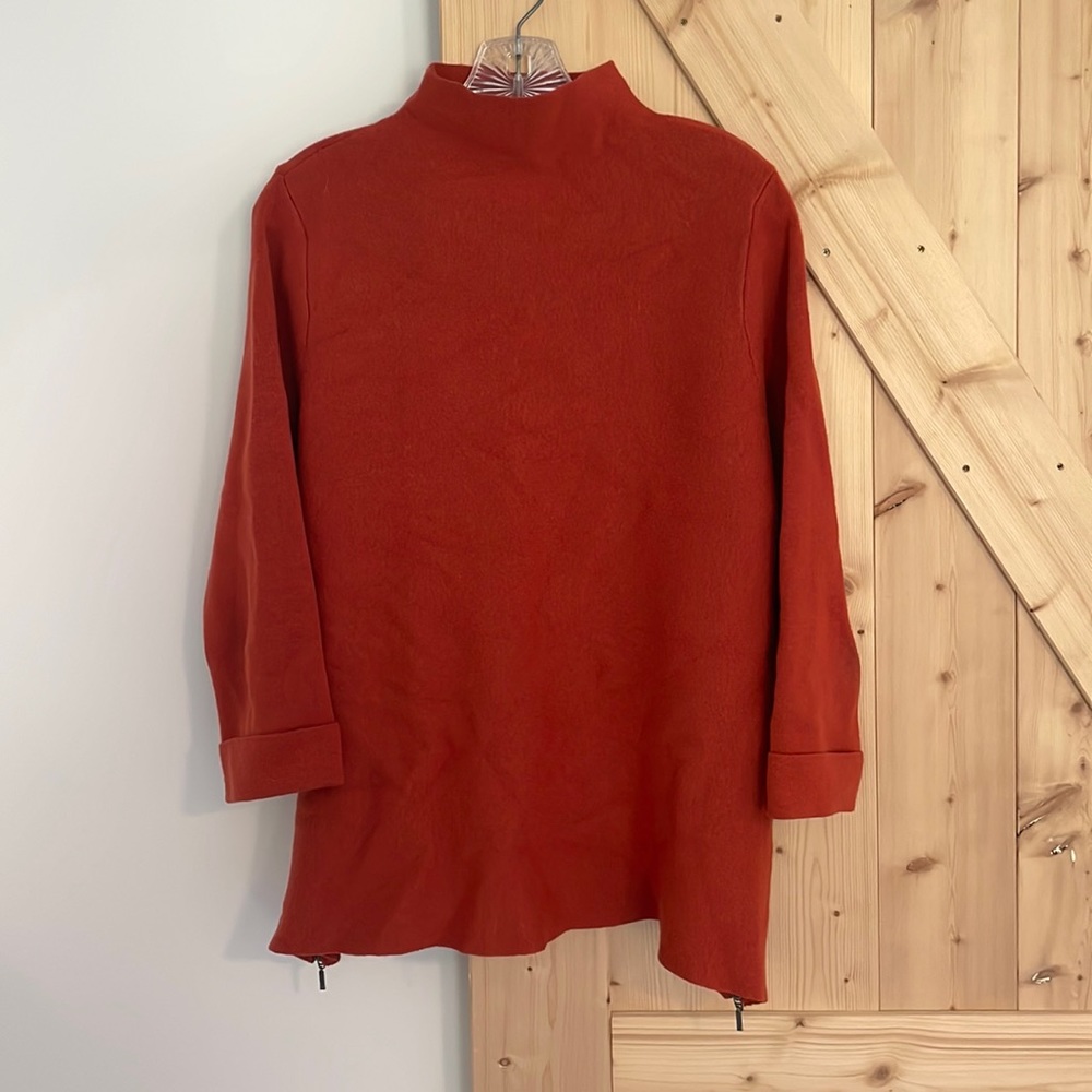 Tahari burnt orange sweater turtle neck xl worn once